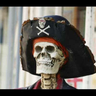 Skull of a pirate