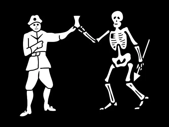Documented 18th-century flag from the Golden Age of Piracy